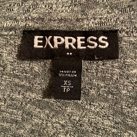 Express Gray Blouse with black sheer - Picture 3 of 3